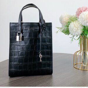 NWT Black Marc Jacobs Micro Croc Tote